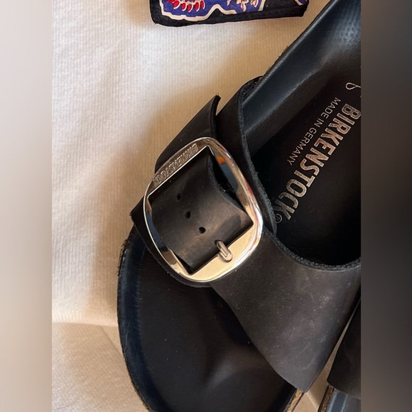 Sleek Birkenstock Slides | Black Leather 38 - Picture 2 of 7